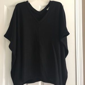 NWOT black poncho shirt